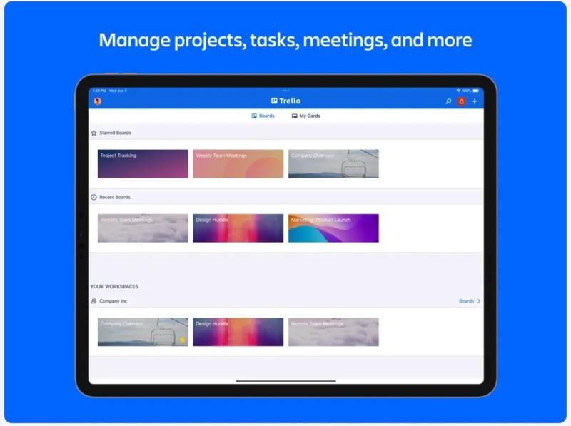 برنامه های آیپد برای بهره وری: Trello