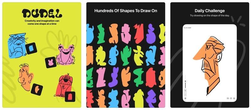 Dudel Draw - بهترین اپلیکیشن های خلاقیت آیپد برای کشف روزانه خلاقیت