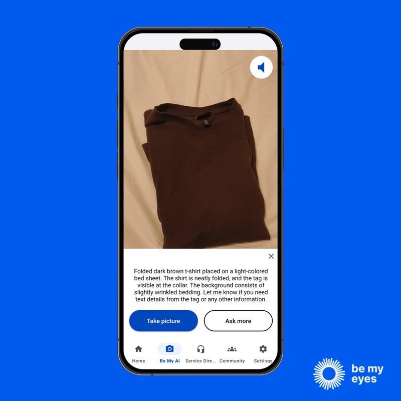 اسکرین شات از اپلیکیشن StoryGraph یا Be My Eyes، نشان دهنده قدرت هوش مصنوعی در اپلیکیشن های برتر در ارتقاء تجربه کاربری و دسترسی