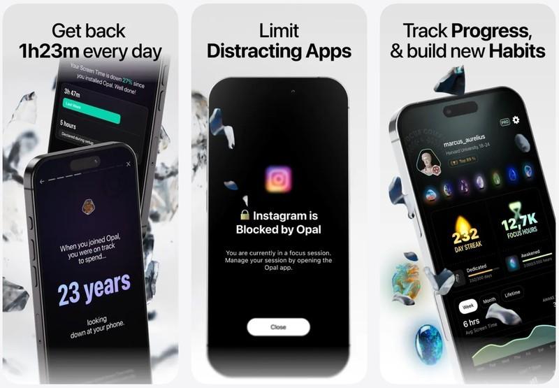 اسکرین شات Opal مسدود کننده حواس پرتی برای موبایل و دسکتاپ