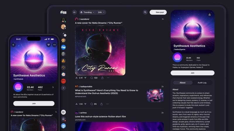 اینترفیس کاربری دیگ رقیب ردیت