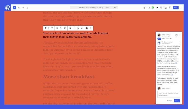 ویژگی های دستیار هوش مصنوعی وردپرس
