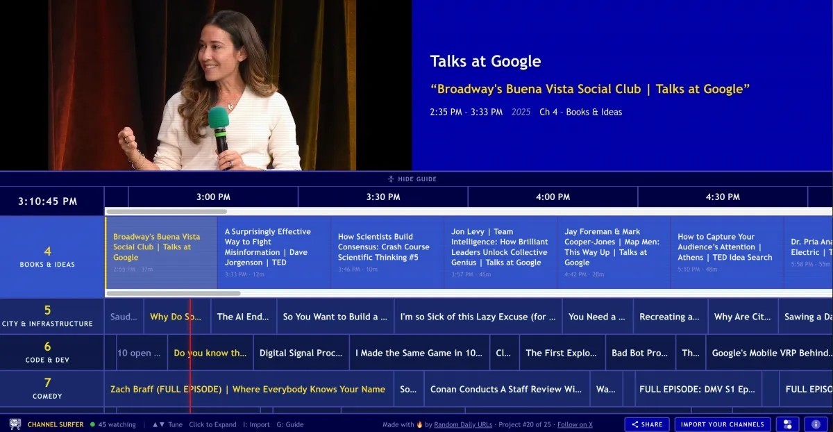 تجربه نوستالژیک کانال گردی در یوتیوب مشابه تلویزیون های قدیمی