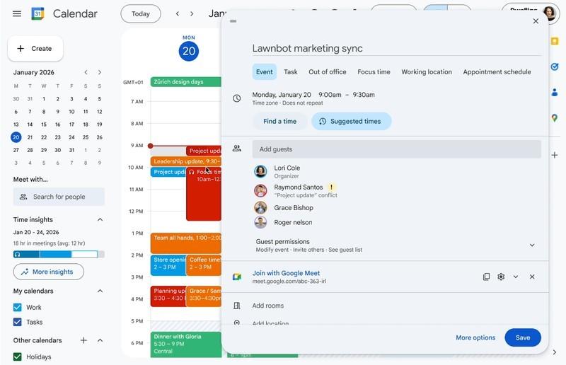 بهترین قابلیت های جمینی در تقویم گوگل