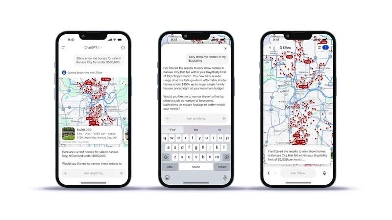 کاربرد اپلیکیشن Zillow در چت جی پی تی برای جستجوی خانه