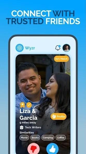 اپلیکیشن دوست یابی Wyzr Friends