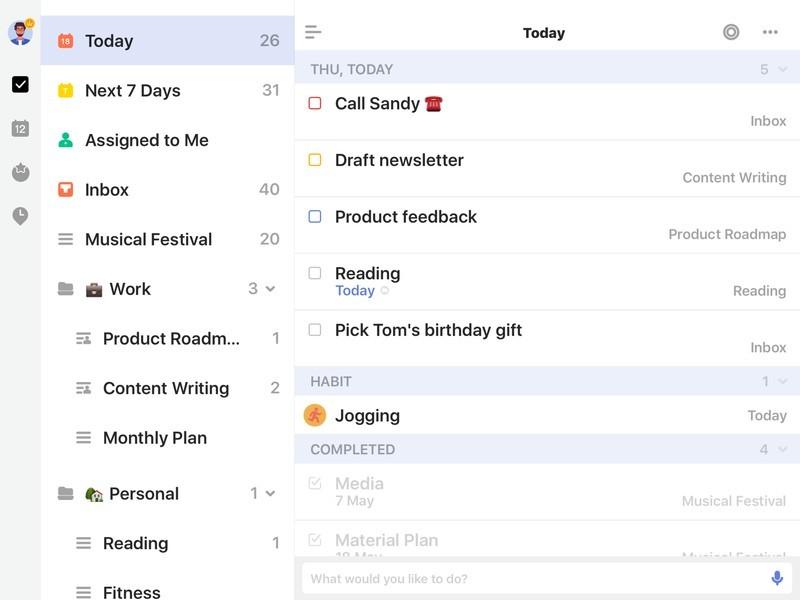 TickTick، برنامه ریز وظایف برای افزایش بهره وری با آیپد