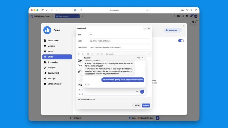 کانوا هوش مصنوعی بازاریابی: تصویر خرید Simtheory و Ortto